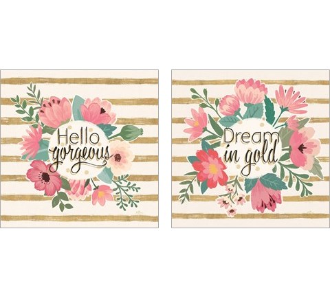 Gorgeous Pink 2 Piece Art Print Set by Janelle Penner