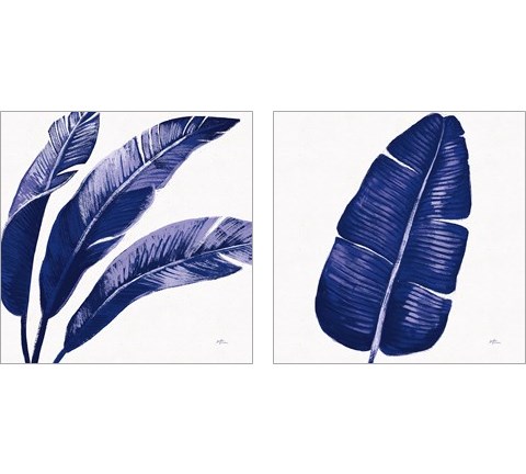 Welcome to Paradise Indigo 2 Piece Art Print Set by Janelle Penner