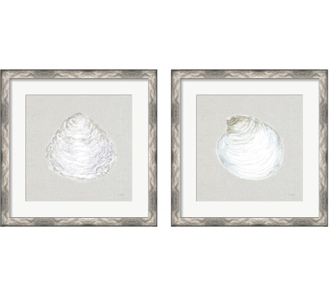 Serene Shells  Tan 2 Piece Framed Art Print Set by James Wiens