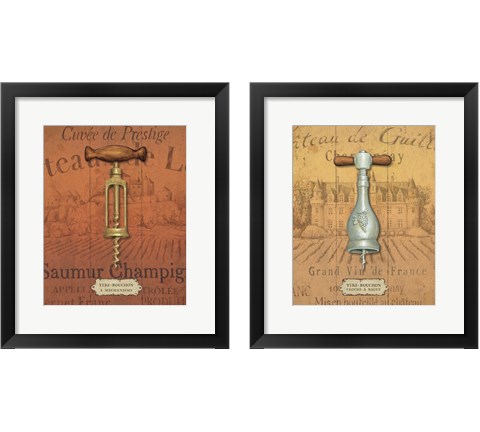 Antique Corkscrew 2 Piece Framed Art Print Set by Daphne Brissonnet