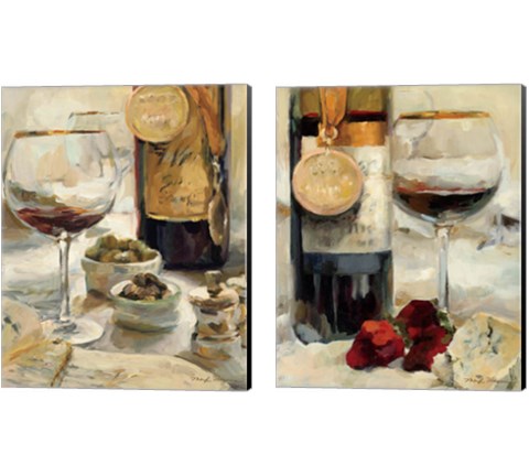 Award Winning Wine 2 Piece Canvas Print Set by Marilyn Hageman