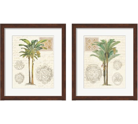 Vintage Palm Study 2 Piece Framed Art Print Set by Wild Apple Portfolio