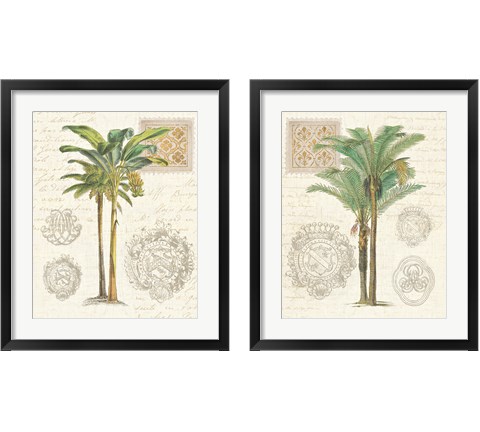 Vintage Palm Study 2 Piece Framed Art Print Set by Wild Apple Portfolio