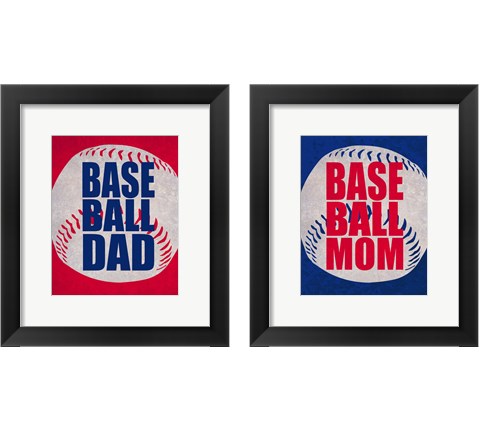 Baseball Dad In Red 2 Piece Framed Art Print Set by Sports Mania