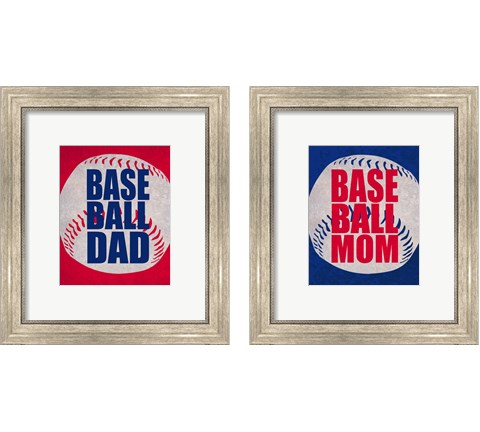 Baseball Dad In Red 2 Piece Framed Art Print Set by Sports Mania