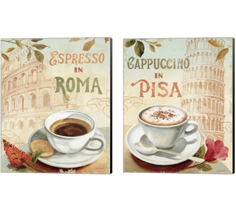 Cafe in Europe 2 Piece Canvas Print Set by Lisa Audit