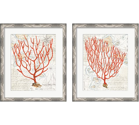 Textured Coral 2 Piece Framed Art Print Set by Avery Tillmon