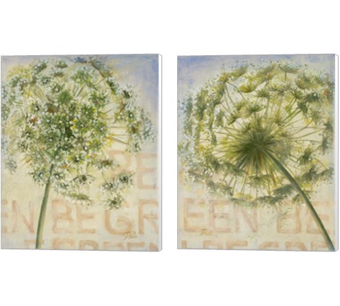 Be Green 2 Piece Canvas Print Set by Patricia Pinto