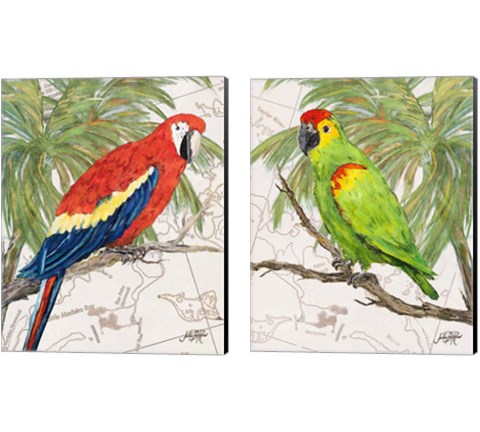 Another Bird in Paradise 2 Piece Canvas Print Set by Julie DeRice