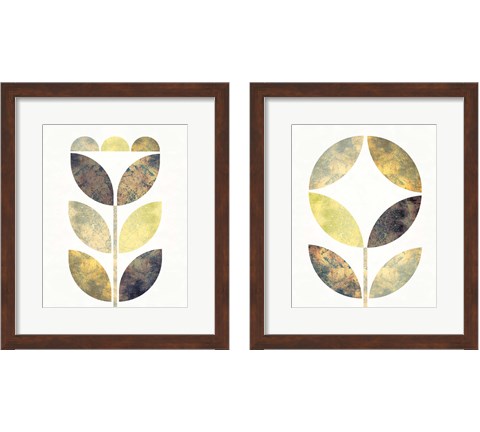 Golden Flower 2 Piece Framed Art Print Set by Michael Mullan