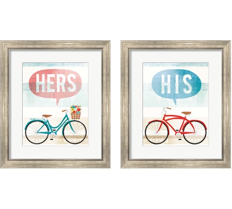 Beach Cruiser 2 Piece Framed Art Print Set by Michael Mullan