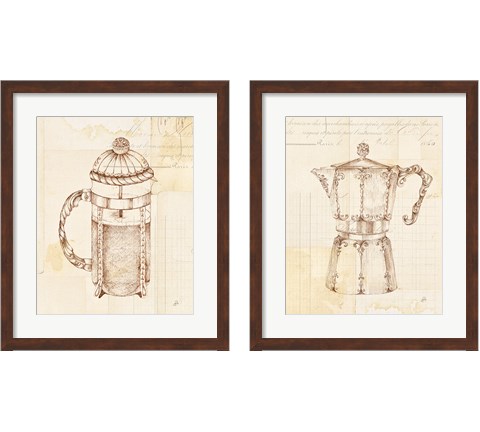 Authentic Coffee 2 Piece Framed Art Print Set by Daphne Brissonnet
