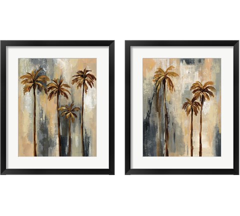 Palm Trees 2 Piece Framed Art Print Set by Silvia Vassileva