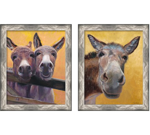 Adorable Donkey 2 Piece Framed Art Print Set by Marless Fellows