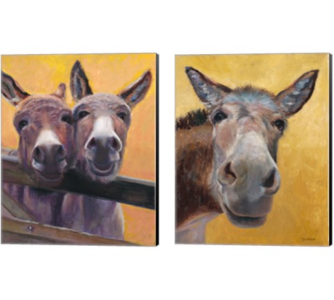 Adorable Donkey 2 Piece Canvas Print Set by Marless Fellows