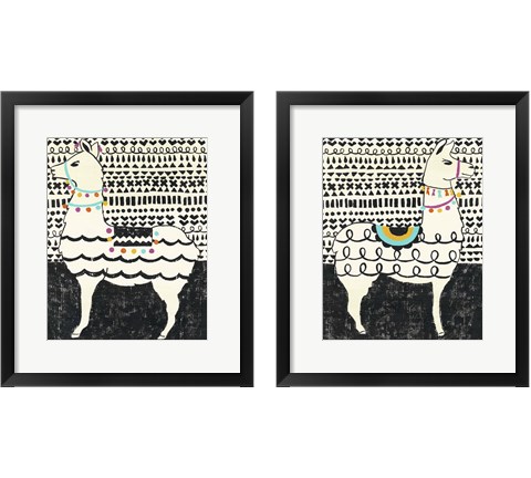 Party Llama 2 Piece Framed Art Print Set by Chariklia Zarris