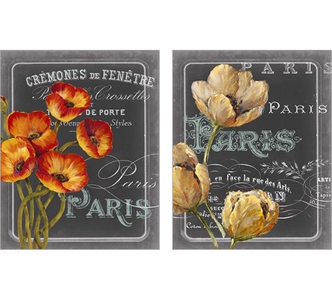 Chalkboard Paris  2 Piece Art Print Set by Studio W