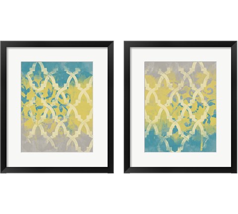 Yellow in the Middle  2 Piece Framed Art Print Set by Alonzo Saunders