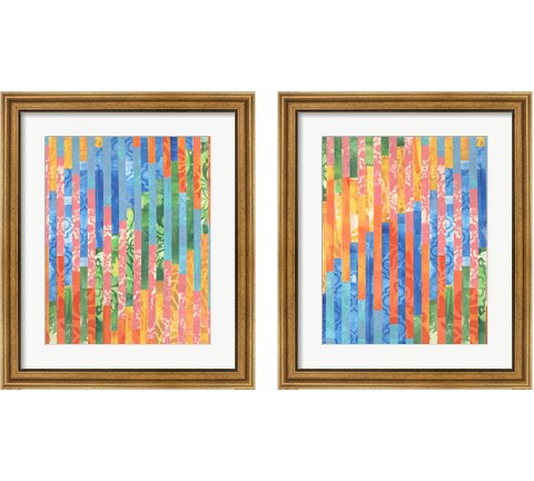 Quilted Monoprints 2 Piece Framed Art Print Set by Regina Moore
