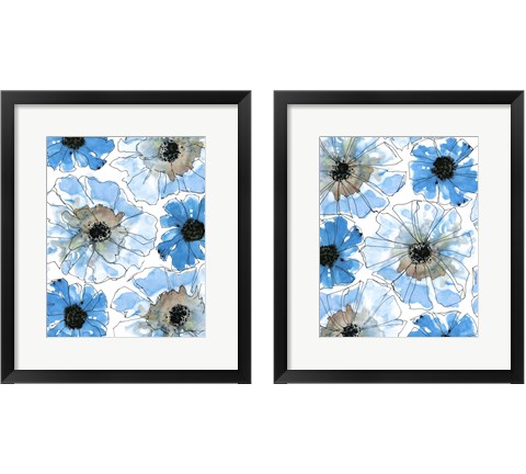 Water Blossoms 2 Piece Framed Art Print Set by Deborah Velasquez