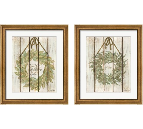 Gather Wreath 2 Piece Framed Art Print Set by Cindy Jacobs