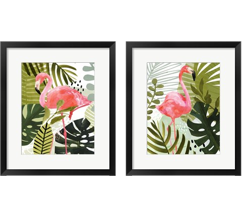 Flamingo Forest 2 Piece Framed Art Print Set by Victoria Borges