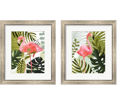 Flamingo Forest 2 Piece Framed Art Print Set by Victoria Borges