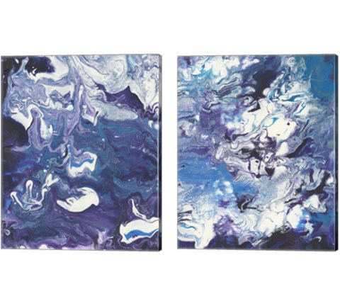 Meandering Mulberry 2 Piece Canvas Print Set by Regina Moore