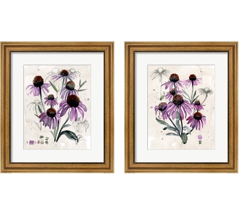 Purple Wildflowers 2 Piece Framed Art Print Set by Jennifer Parker