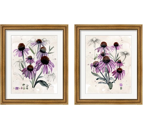Purple Wildflowers 2 Piece Framed Art Print Set by Jennifer Parker