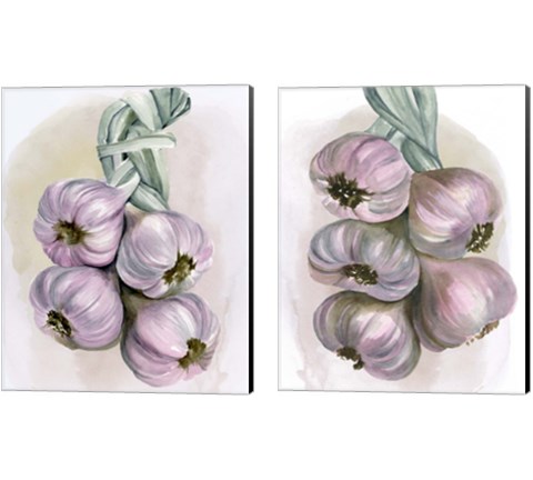 Garlic Braid 2 Piece Canvas Print Set by Jennifer Parker