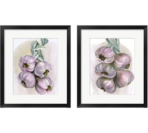 Garlic Braid 2 Piece Framed Art Print Set by Jennifer Parker