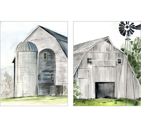 Weathered Barn 2 Piece Art Print Set by Jennifer Parker