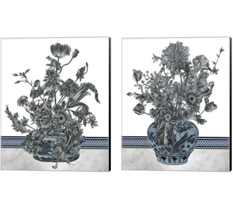 Bouquet in China 2 Piece Canvas Print Set by Melissa Wang