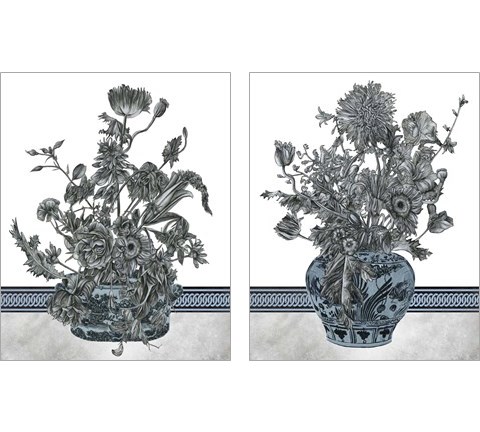 Bouquet in China 2 Piece Art Print Set by Melissa Wang