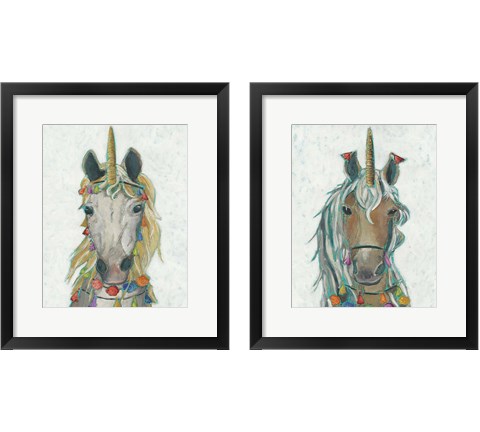 Fiesta Unicorn 2 Piece Framed Art Print Set by Chariklia Zarris
