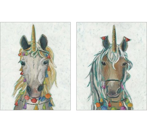 Fiesta Unicorn 2 Piece Art Print Set by Chariklia Zarris