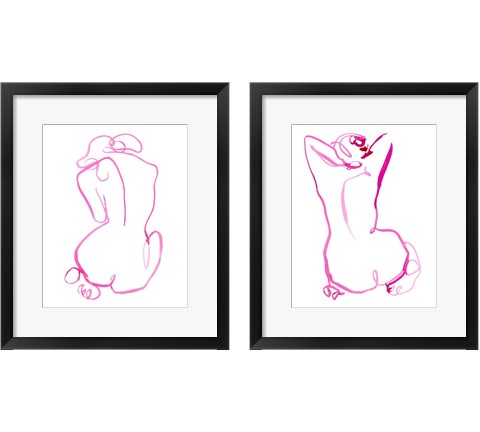 Bold Blind Contour 2 Piece Framed Art Print Set by Jennifer Parker