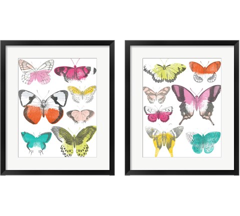 Chromatic Butterflies 2 Piece Framed Art Print Set by June Erica Vess