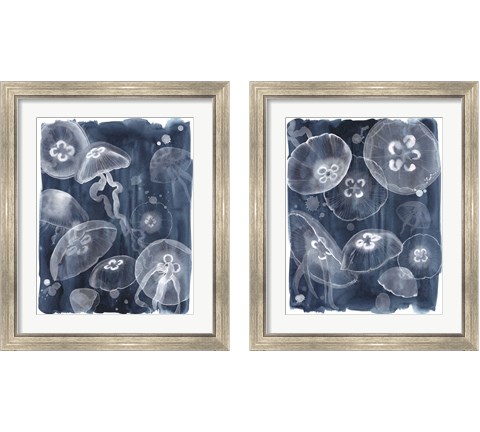 Moon Jellies 2 Piece Framed Art Print Set by Grace Popp
