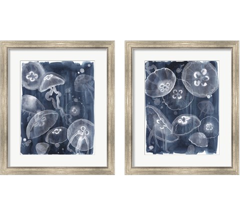 Moon Jellies 2 Piece Framed Art Print Set by Grace Popp