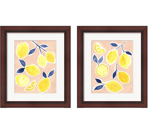 Lemon Love 2 Piece Framed Art Print Set by Victoria Borges