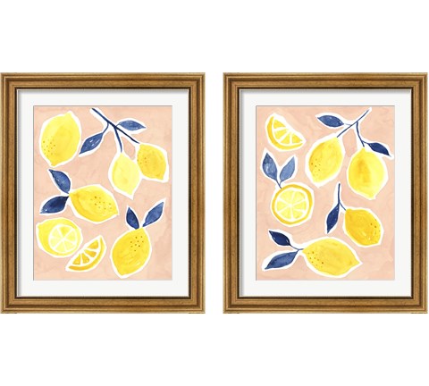Lemon Love 2 Piece Framed Art Print Set by Victoria Borges