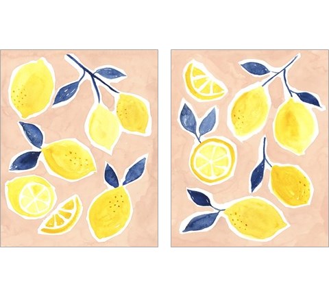Lemon Love 2 Piece Art Print Set by Victoria Borges