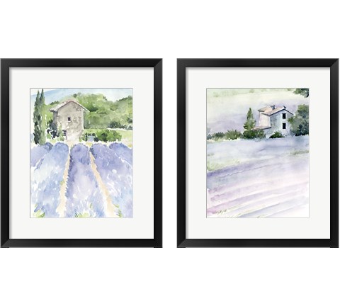 Lavender Fields 2 Piece Framed Art Print Set by Jennifer Parker