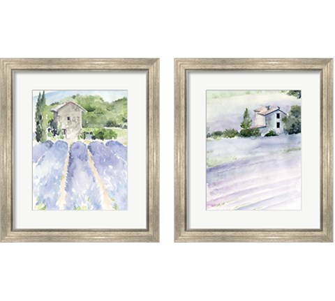 Lavender Fields 2 Piece Framed Art Print Set by Jennifer Parker