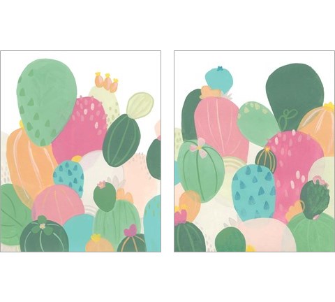 Cactus Confetti 2 Piece Art Print Set by June Erica Vess