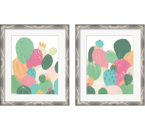 Cactus Confetti 2 Piece Framed Art Print Set by June Erica Vess