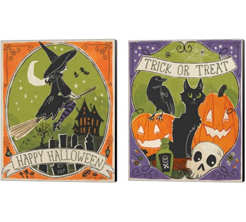 Stay Creepy 2 Piece Canvas Print Set by Janelle Penner