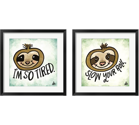 I'm So Tired 2 Piece Framed Art Print Set by Erin Barrett